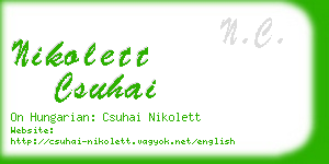 nikolett csuhai business card